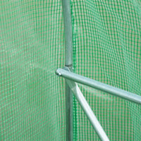 HKM-568211 Walk-in Polytunnel Greenhouse with Zipped Door and 6 Mesh Windows, 3 x 2m, for Outdoor Gardening