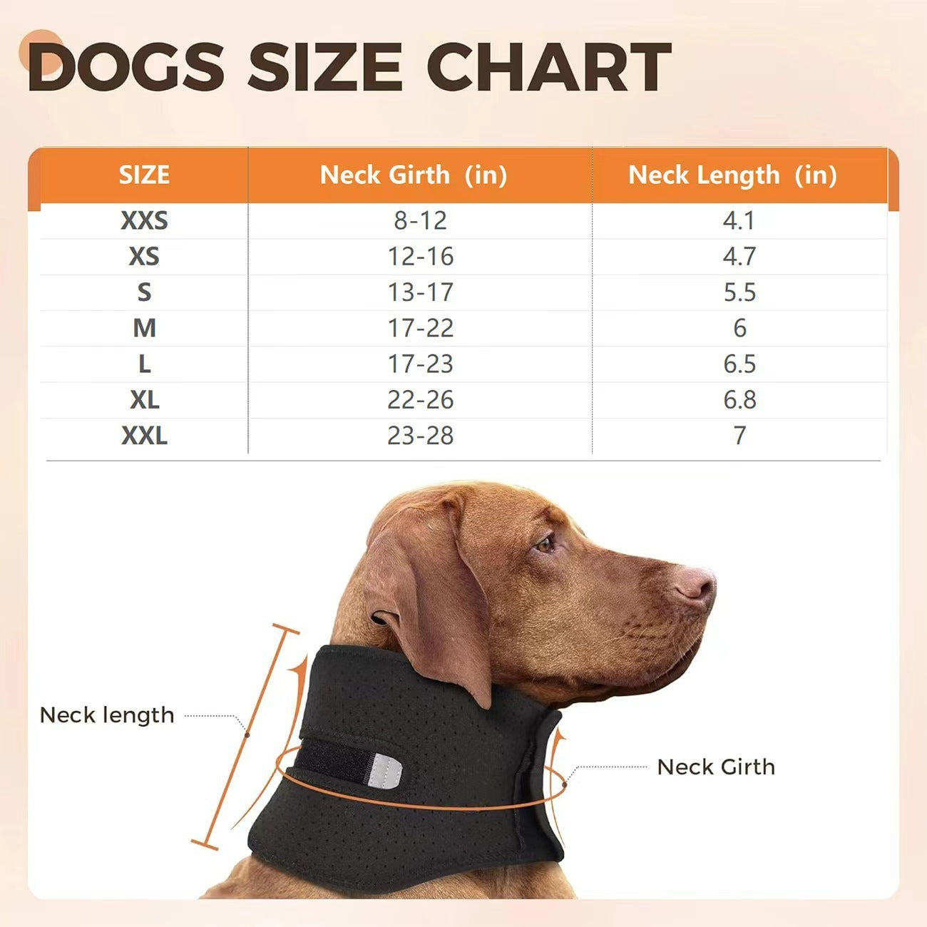 HKM-568467 Adjustable Anti-Licking Dog Support Collar for Neck Sprains - Universal Fit for Small, Medium, and Large Pets