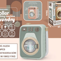 HKM-568467 Mini Electric Washing Machine Toy Set with Music and Light for Pretend Play, Suitable for Ages 3+