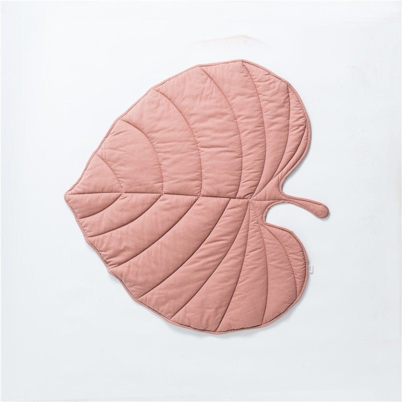 HKM-568531 Multifunctional Leaf-Shaped Floor Mat - Soft Cotton Carpet for Children