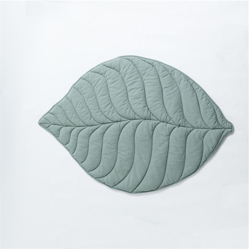 HKM-568531 Multifunctional Leaf-Shaped Floor Mat - Soft Cotton Carpet for Children