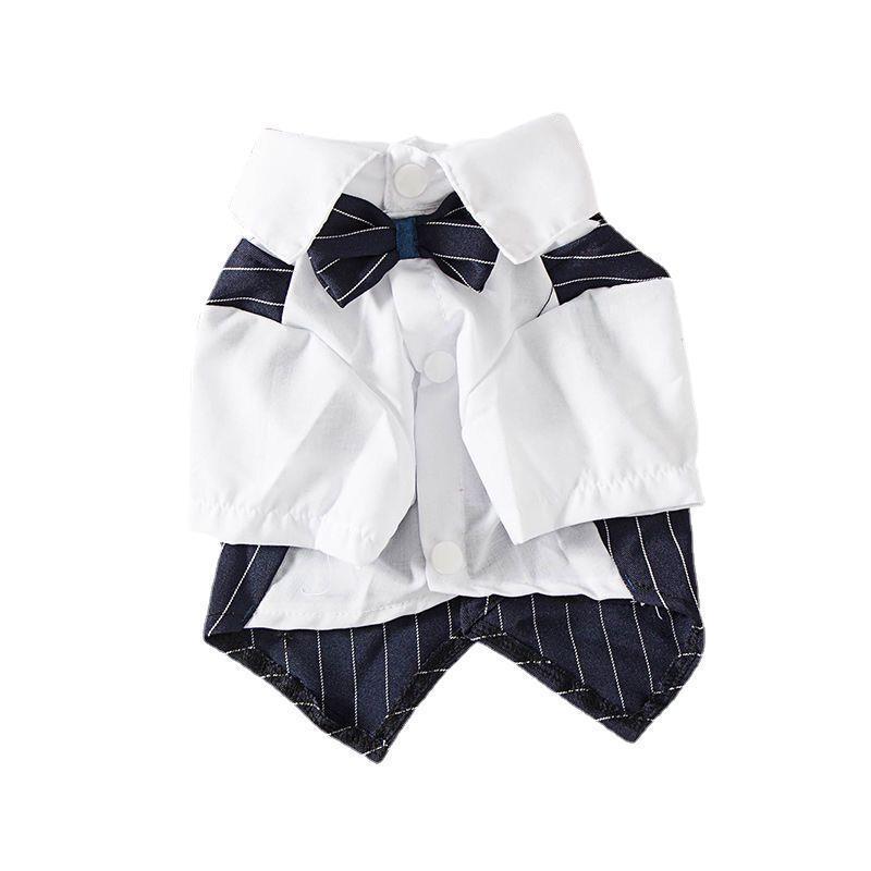 HKM-568659 Elegant Dog Suit Shirt Coat in Navy Blue and Black - Polyester, Multiple Sizes Available