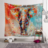 HKM-568915 Elephant Wall Tapestry - Available in Various Sizes: 150x100cm, 150x130cm, and 150x230cm