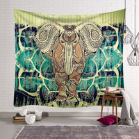 HKM-568915 Elephant Wall Tapestry - Available in Various Sizes: 150x100cm, 150x130cm, and 150x230cm