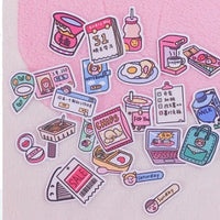 HKM-568979 Kawaii Girl Stickers Set - 24 Waterproof Removable Adhesive Stickers (4-4.5cm)