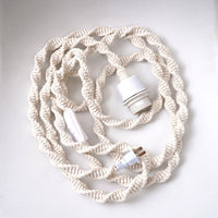 HKM-569043 Beige Bohemian Hand-Woven Lampshade with Tassel Decoration for Bedroom Lighting