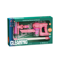 HKM-569043 Electric Combing Chores Game Vacuum Cleaner Toy for Kids Ages 2-7, Interactive Cleaning Tool