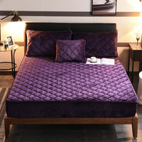 HKM-569171 Thick Quilted Polyester Fiber Bed Cover with Pillow Case - 48x74cm