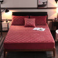 HKM-569171 Thick Quilted Polyester Fiber Bed Cover with Pillow Case - 48x74cm