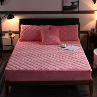 HKM-569171 Thick Quilted Polyester Fiber Bed Cover with Pillow Case - 48x74cm