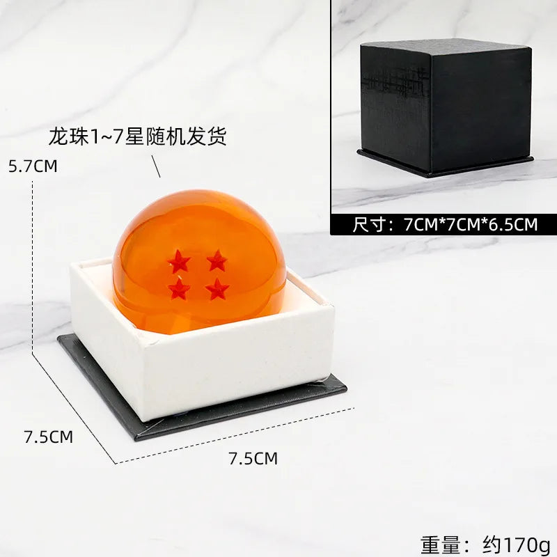 7 Stars Dragon Crystal Ball 5.7cm Anime Figure Collectible Orange Ornament