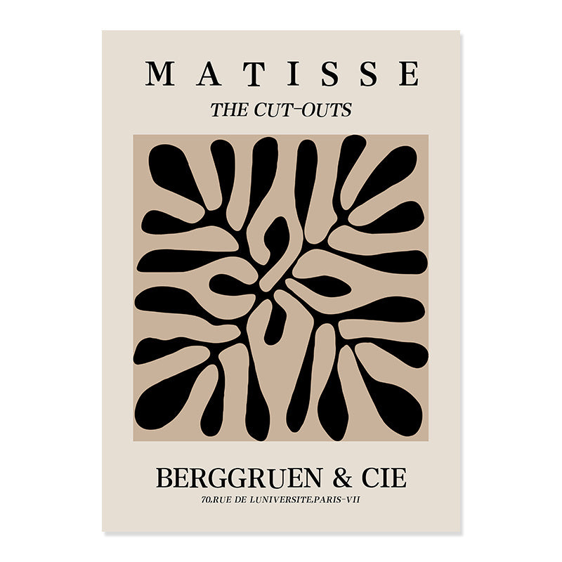HKM-569363 Bohemian Floral Body Line Canvas Art Print - Abstract Matisse Design
