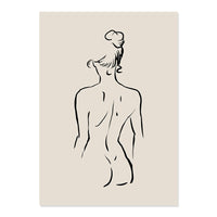 HKM-569363 Bohemian Floral Body Line Canvas Art Print - Abstract Matisse Design