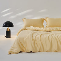 HKM-569363 Silky Lyocell Ice Silk Four-Piece Bedding Set with Fitted Sheet and Duvet Cover Options