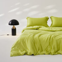 HKM-569363 Silky Lyocell Ice Silk Four-Piece Bedding Set with Fitted Sheet and Duvet Cover Options