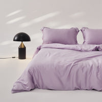 HKM-569363 Silky Lyocell Ice Silk Four-Piece Bedding Set with Fitted Sheet and Duvet Cover Options