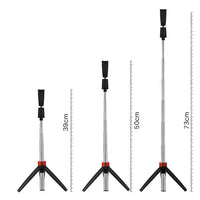 HKM-569427 Adjustable Selfie Tripod with Remote Control for iPhone Models - Black and White Options, 730mm Length
