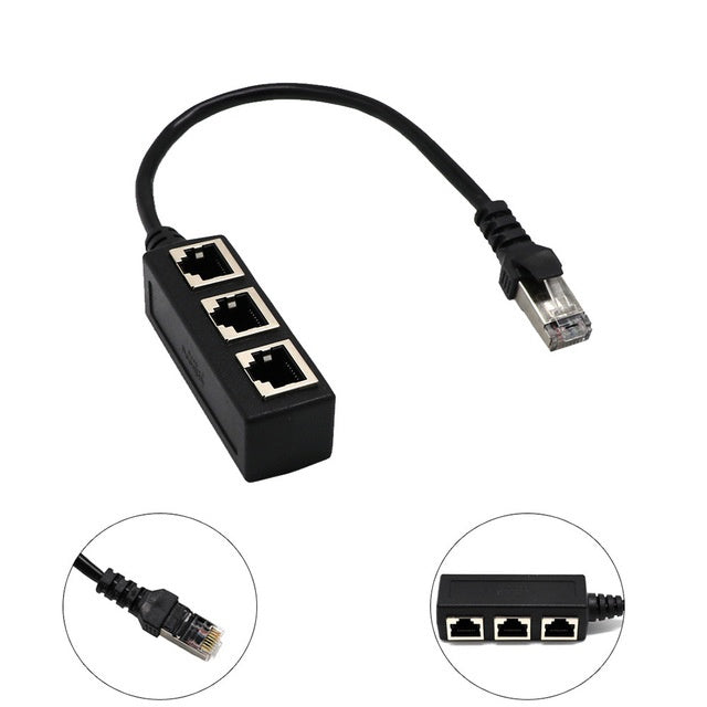 HKM-569555 RJ45 Splitter Network Cable Accessory for Extended Connectivity and Signal Protection