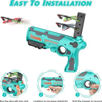 HKM-569619 Continuous Ejection Aircraft Launchers for Soft Bullet Flight Play - Ideal for Outdoor Sports and Shooting Games
