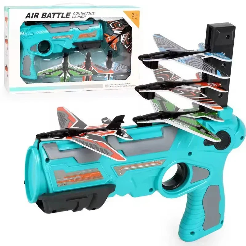 HKM-569619 Continuous Ejection Aircraft Launchers for Soft Bullet Flight Play - Ideal for Outdoor Sports and Shooting Games
