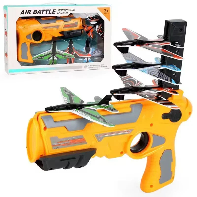 HKM-569619 Continuous Ejection Aircraft Launchers for Soft Bullet Flight Play - Ideal for Outdoor Sports and Shooting Games