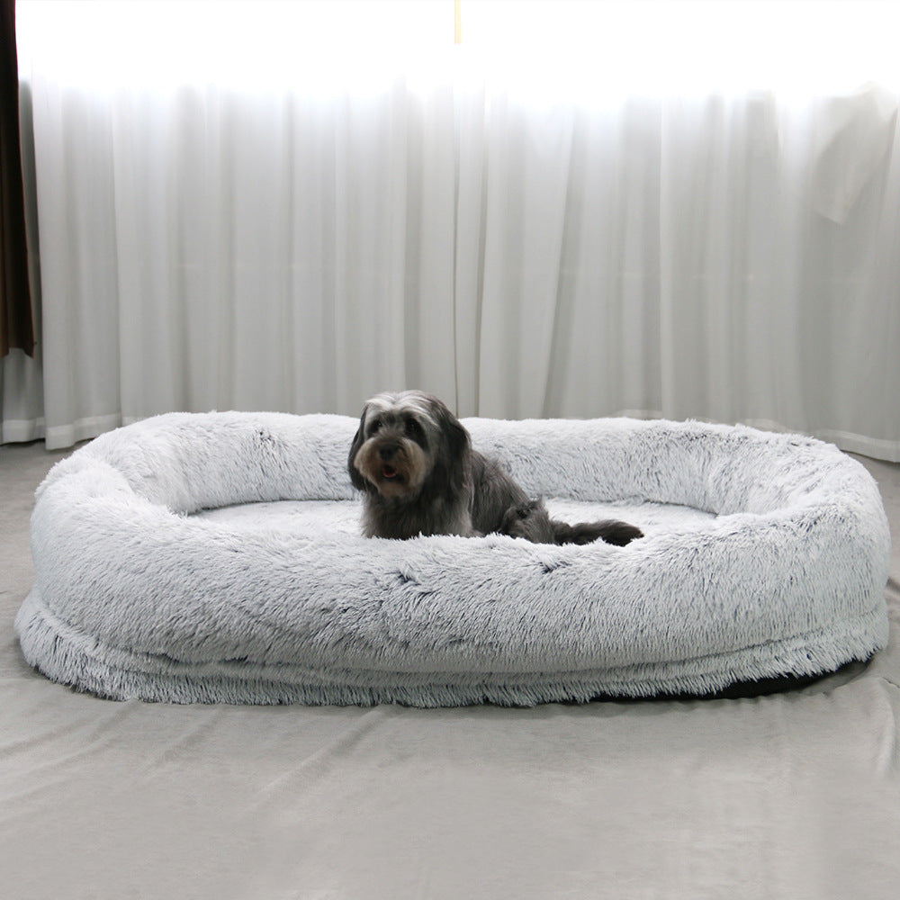 HKM-569747 Plush Round Winter Warm Sponge Dog Pad Pet Supplies