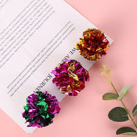 HKM-569811 Colorful Noisy Paper Ball Cat Toy - 4.5cm Fun Pet Interactive Plaything