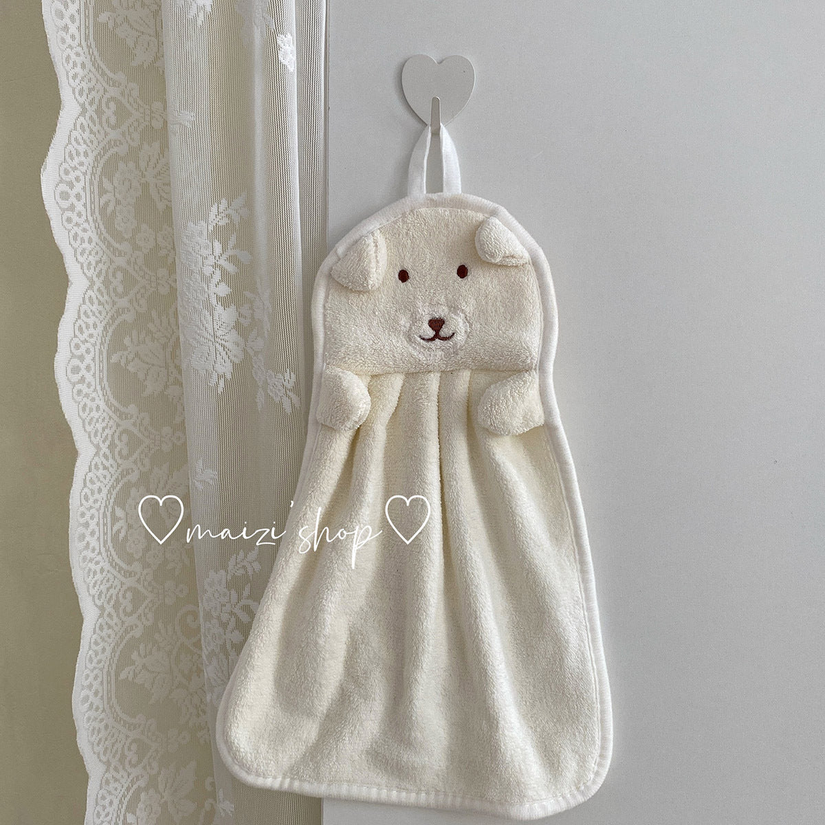 HKM-569939 Cute Coral Fleece Absorbent Face Towels for Kids - Little Bear, Ducks, Penguins & More