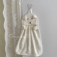 HKM-569939 Cute Coral Fleece Absorbent Face Towels for Kids - Little Bear, Ducks, Penguins & More