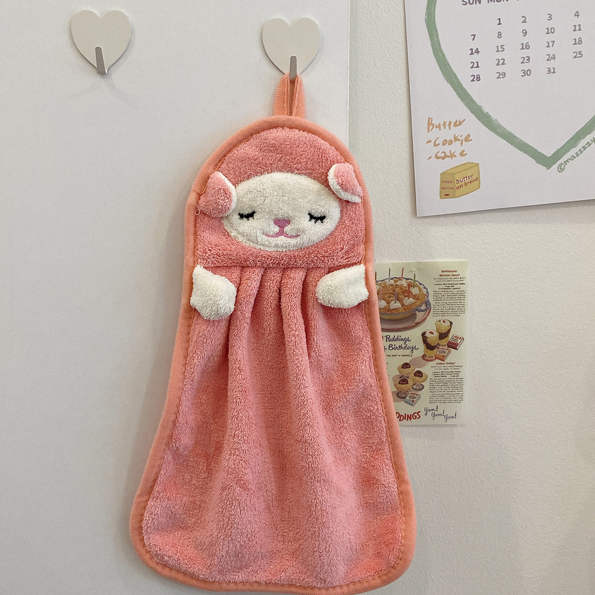 HKM-569939 Cute Coral Fleece Absorbent Face Towels for Kids - Little Bear, Ducks, Penguins & More