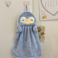 HKM-569939 Cute Coral Fleece Absorbent Face Towels for Kids - Little Bear, Ducks, Penguins & More