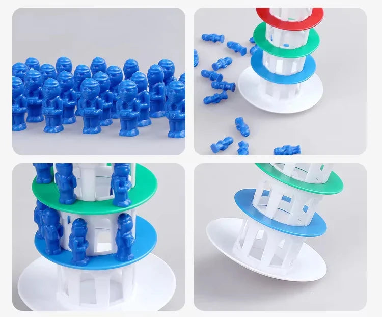 HKM-569939 Interactive Leaning Tower Balance Game – Stacking Strategy Puzzle Toy for Family Fun and Indoor Play
