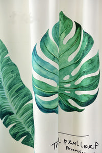 HKM-570067 Banana Leaf Pattern Digital Print Curtain in Ramie Cotton Polyester