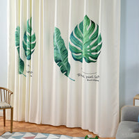 HKM-570067 Banana Leaf Pattern Digital Print Curtain in Ramie Cotton Polyester