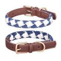 HKM-570067 Soft Woven Prismatic Plaid Dog Collar