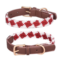 HKM-570067 Soft Woven Prismatic Plaid Dog Collar