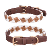 HKM-570067 Soft Woven Prismatic Plaid Dog Collar