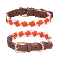 HKM-570067 Soft Woven Prismatic Plaid Dog Collar