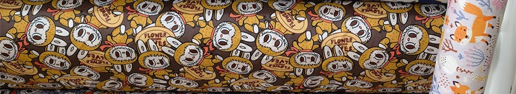 HKM-570195 Cartoon Panda and Tiger 100% Cotton Twill Fabric - 160cm Wide