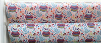 HKM-570195 Cartoon Panda and Tiger 100% Cotton Twill Fabric - 160cm Wide