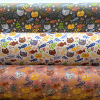 HKM-570195 Cartoon Panda and Tiger 100% Cotton Twill Fabric - 160cm Wide