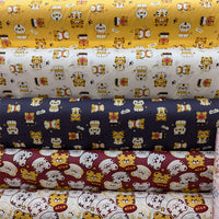 HKM-570195 Cartoon Panda and Tiger 100% Cotton Twill Fabric - 160cm Wide