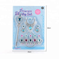 HKM-570195 Delicate Princess DIY Makeup Jewelry Set for Girls - Bracelet, Necklace, and Accessories