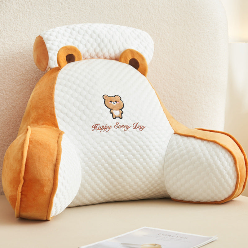 HKM-570323 Large Soft Pack Bed Cushion Pillow - Plush & Velvet Options, Removable Cover, Various Patterns