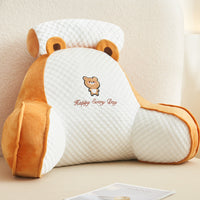 HKM-570323 Large Soft Pack Bed Cushion Pillow - Plush & Velvet Options, Removable Cover, Various Patterns