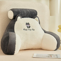 HKM-570323 Large Soft Pack Bed Cushion Pillow - Plush & Velvet Options, Removable Cover, Various Patterns