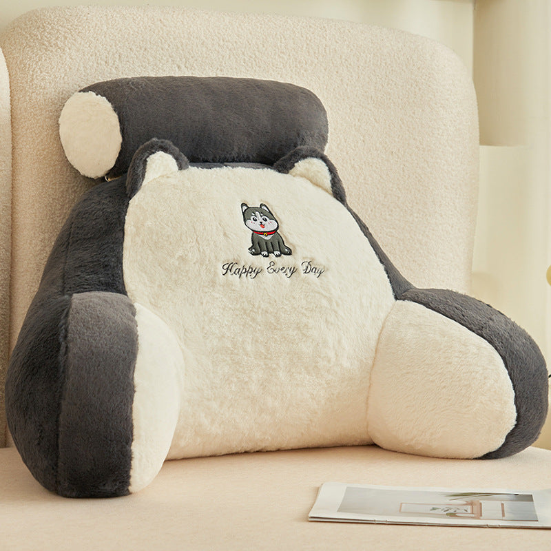 HKM-570323 Large Soft Pack Bed Cushion Pillow - Plush & Velvet Options, Removable Cover, Various Patterns