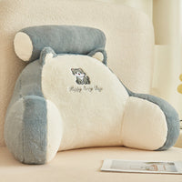 HKM-570323 Large Soft Pack Bed Cushion Pillow - Plush & Velvet Options, Removable Cover, Various Patterns
