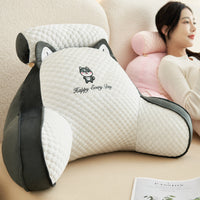 HKM-570323 Large Soft Pack Bed Cushion Pillow - Plush & Velvet Options, Removable Cover, Various Patterns
