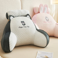 HKM-570323 Large Soft Pack Bed Cushion Pillow - Plush & Velvet Options, Removable Cover, Various Patterns
